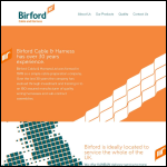 Screen shot of the Birford Cable and Harness Ltd website.