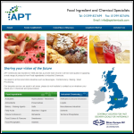Screen shot of the APT chemicals Ltd website.