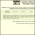 Screen shot of the Castle Mouldings website.