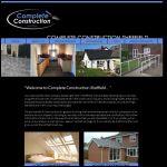Screen shot of the Complete Construction Sheffield Ltd website.