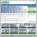 Screen shot of the Corden Perimeter Systems website.