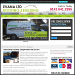 Screen shot of the Evana Ltd website.