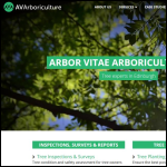 Screen shot of the AV Arboriculture website.