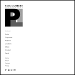 Screen shot of the Paul Lambert Photography website.
