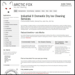 Screen shot of the Arctic Fox Dry Ice Cleaning website.