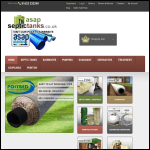 Screen shot of the ASAP Septic Tanks website.