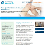 Screen shot of the Charminster Osteopathy Clinic website.