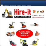 Screen shot of the Hire-It Plant and Tool Hire Ltd website.