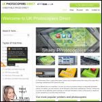Screen shot of the Uk Photocopiers Direct website.
