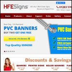 Screen shot of the HFE Signs and Banners website.