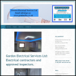 Screen shot of the Gordon's Electrical Services Ltd website.