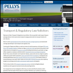 Screen shot of the Pellys Transport & Regulatory Services Ltd website.