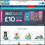 Screen shot of the Feedem Pet Supermarket website.