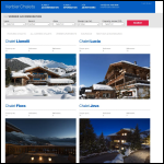 Screen shot of the Verbier Chalets | Luxury catered ski holiday accommodation website.