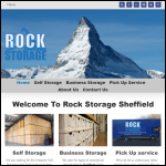 Screen shot of the Rock Storage Solutions website.