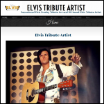 Screen shot of the Elvis Tribute Artist Kidd Galahad website.