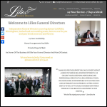 Screen shot of the Lilies Funeral Directors website.