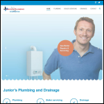 Screen shot of the Junior's Plumbing and Drainage website.