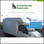 Screen shot of the Get Removals Bayswater website.