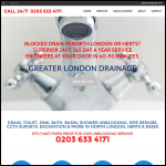 Screen shot of the North London and Herts Drainage website.