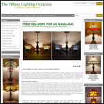 Screen shot of the The Tiffany Lighting Company website.