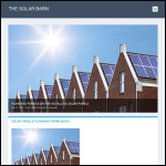 Screen shot of the The Solar Barn website.