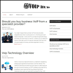 Screen shot of the Voip hub website.