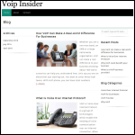 Screen shot of the voip insider website.