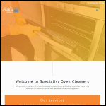 Screen shot of the Specialist Oven Cleaners website.