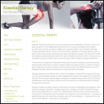 Screen shot of the Essential Therapy - Pain Management website.
