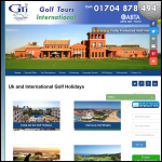 Screen shot of the Golf Tours International website.