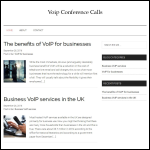 Screen shot of the Voip Conference Calls website.