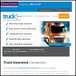 Screen shot of the Truck Insurance Comparison website.