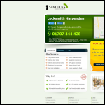 Screen shot of the Locksmith Harpenden website.