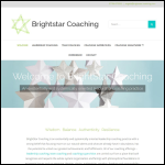 Screen shot of the Bright Star Coaching website.
