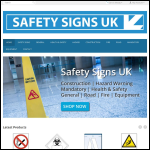 Screen shot of the Safety Signs UK website.