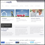Screen shot of the Private Wealth Mortgages Ltd website.