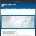 Screen shot of the Retail Receipt Rolls website.