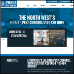 Screen shot of the Premier Pest Control website.