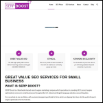 Screen shot of the SERP Boost website.
