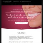 Screen shot of the Holland Park Dental Centre website.