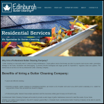 Screen shot of the Edinburgh Gutter Cleaning website.