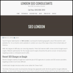 Screen shot of the SEO London website.