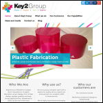 Screen shot of the Key 2 Plastics website.