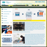 Screen shot of the EX Oven Clean website.