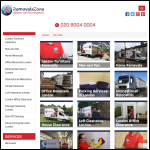 Screen shot of the Removals Zone website.