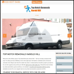 Screen shot of the Top Notch Removals Harold Hill website.