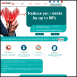 Screen shot of the DebtCure Ltd website.