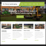 Screen shot of the NJ Pacey Landscaping website.