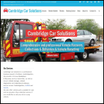 Screen shot of the Cambridge Car Solutions website.